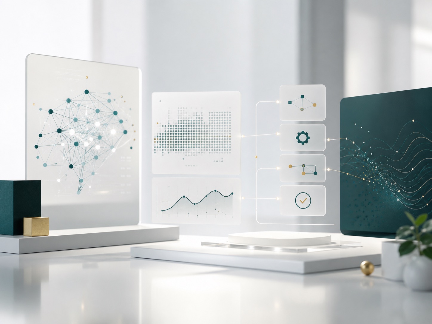 Abstract AI consulting illustration